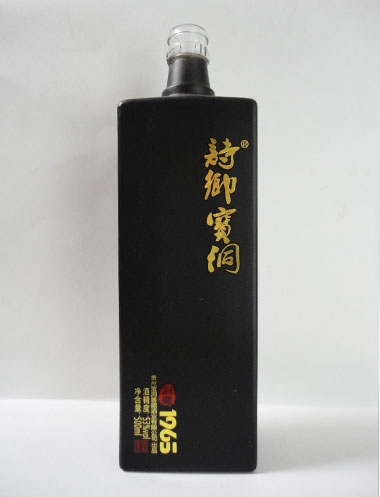 訂制噴釉烤花玻璃酒瓶